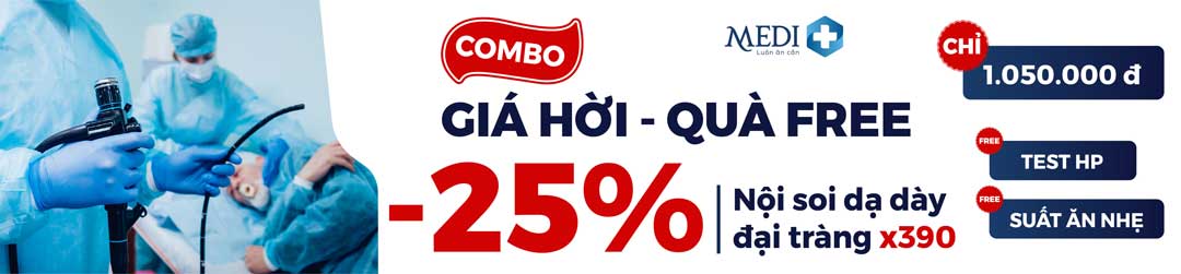 Ưu đãu 25% nội soi tiêu hóa