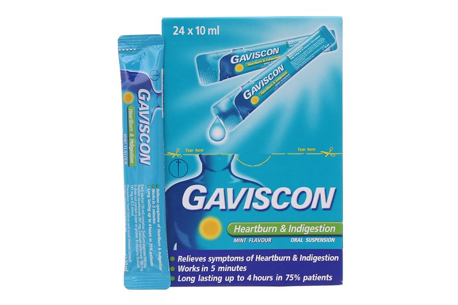 Thuốc trào ngược dạ dày Gaviscon tạo lớp gel bảo vệ bề mặt niêm mạc