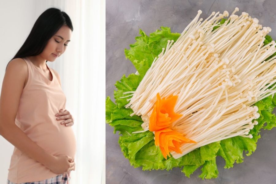 Bầu ăn nấm kim châm được không? 4 Lợi ích, 3 lưu ý